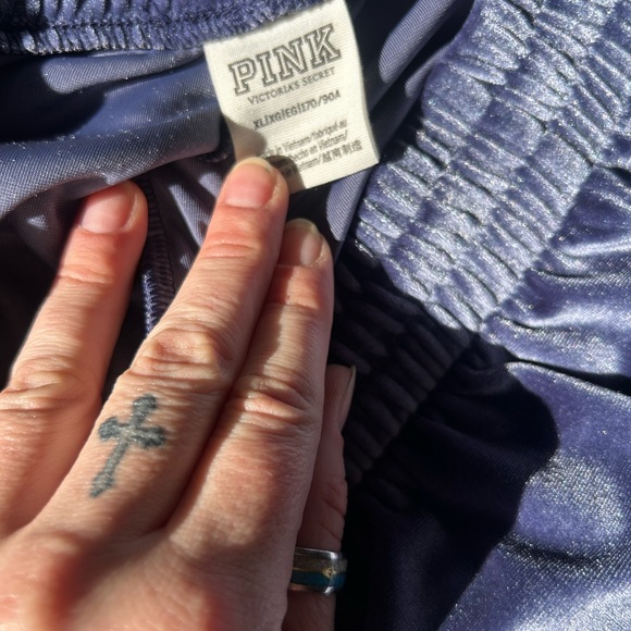 PINK Victoria's Secret velour track suit with pockets and PINK logo in gems xl - Picture 8 of 11